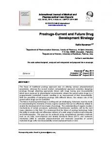 Prodrugs-Current and Future Drug Development Strategy