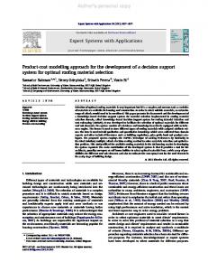 Product-cost modelling approach for the development of a decision ...