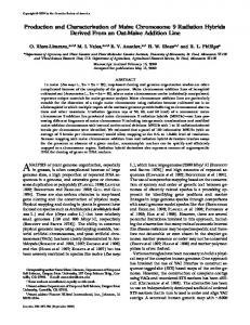 Production and characterization of maize chromosome 9 radiation ...