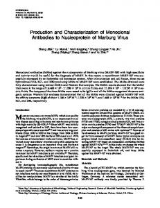 Production and Characterization of Monoclonal Antibodies to ...