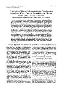 Production of Mucoid Microcolonies by Pseudomonas aeruginosa ...