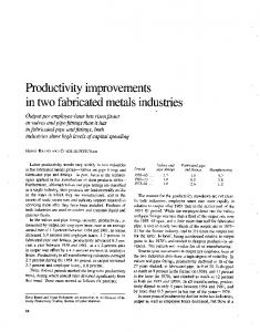 Productivity improvements in two fabricated metals industries