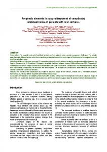 Prognosis elements in surgical treatment of