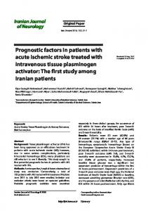 Prognostic factors in patients with acute ischemic