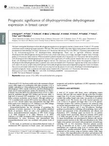 Prognostic significance of dihydropyrimidine ... - BioMedSearch