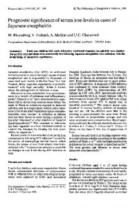 Prognostic significance of serum iron levels in cases of Japanese ...