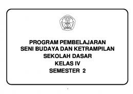 Program Semester SBK SD Kelas IV Semester 2