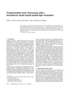 Programmable array microscopy with a ferroelectric ... - OSA Publishing