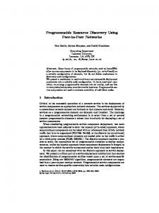 Programmable Resource Discovery Using Peer-to ... - Springer Link