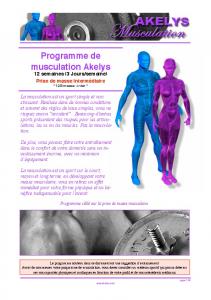 Programme de musculation Akelys