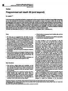 Programmed cell death 50 (and beyond) - Nature