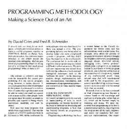 PROGRAMMING METHODOLOGY - Computer Science