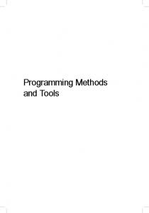 Programming Methods and Tools