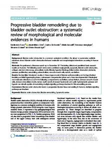 Progressive bladder remodeling due to bladder outlet ... - BMC Urology