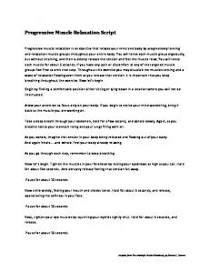 Progressive Muscle Relaxation Script