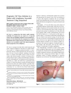 Progressive Orf Virus Infection in a Patient with ...