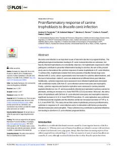 Proinflammatory response of canine trophoblasts ... - Semantic Scholar