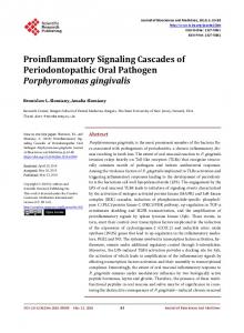 Proinflammatory Signaling Cascades of