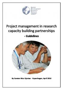 Project management in research capacity building partnerships