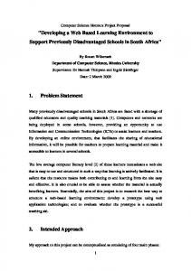 Project Proposal - Department of Computer Science - Rhodes ...