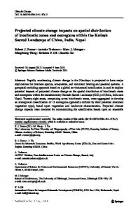 Projected climate change impacts on spatial ...