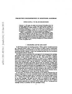 PROJECTION DECOMPOSITION IN MULTIPLIER ALGEBRAS