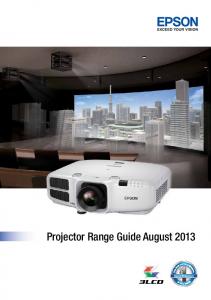 Projector Range Guide August 2013