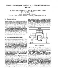 Promile - A Management Architecture for Programmable ... - CiteSeerX