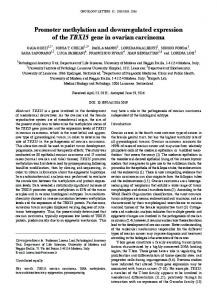 Promoter methylation and downregulated expression of the TBX15 ...