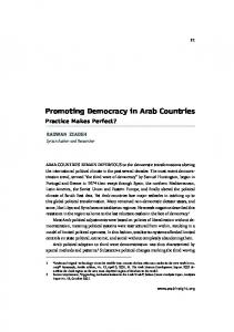 Promoting Democracy in Arab Countries