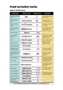 Proof correction marks