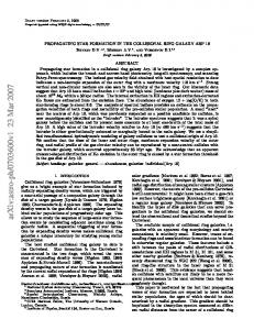 PROPAGATING STAR FORMATION IN THE COLLISIONAL RING