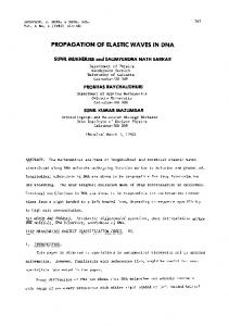 propagation of elastic waves in dna - Research Institute for