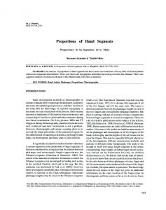 Proportions of Hand Segments - SciELO