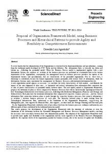 Proposal of Organization Framework Model, using Business ...