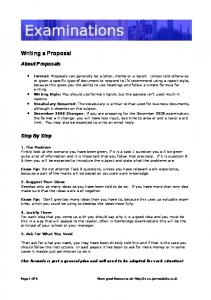 Proposal Writing Guide