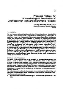 Proposed Protocol for Histopathological Examination ...