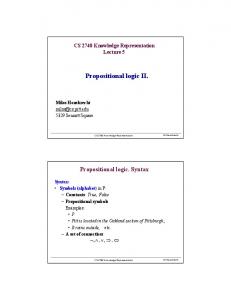 Propositional logic II.