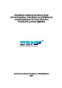 PROSEDUR OPERASI STANDAR (POS) UJIAN NASIONAL (UN ...