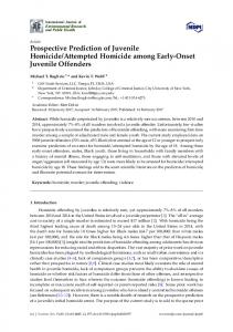 Prospective Prediction of Juvenile Homicide ... - Semantic Scholar