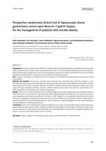 Prospective randomized clinical trial of laparoscopic sleeve