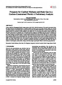 Prospects for Coalbed Methane and Shale Gas in a Carbon ...