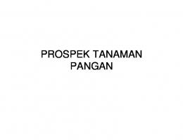 PROSPEK TANAMAN PANGAN - WordPress.com