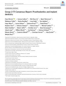 Prosthodontics and implant dentistry