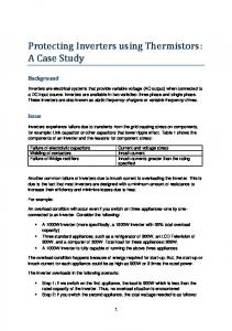 Protecting Inverters using Thermistors: A Case Study