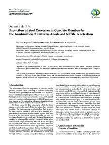 Protection of Steel Corrosion in Concrete Members by the ...