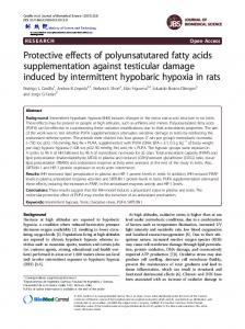 Protective effects of polyunsatutared fatty acids supplementation ...