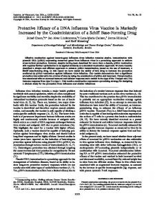 Protective Efficacy of a DNA Inffuenza Virus Vaccine Is Markedly ...