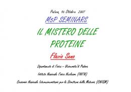 Proteins - INFN - Sezione di Padova