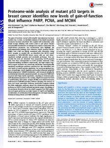 Proteome-wide analysis of mutant p53 targets in breast cancer ...